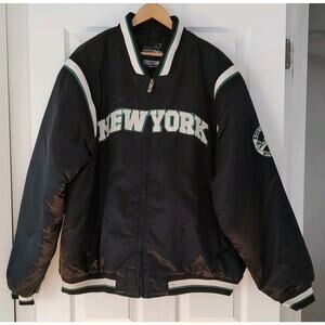 Vintage Men's Y2K Southpole New York Bomber Jacket Streetwear Black - XL
